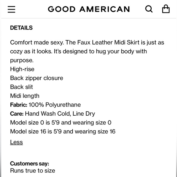 Good American Black Pencil Skirt - Picture 11 of 11